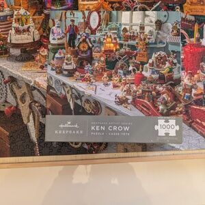 Hallmark 1000 Piece Santa's Workshop Christmas Jigsaw Puzzle Ken Crow Complete